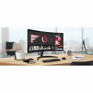 LG Ultrawide 34WR50QC-B 34" Class UW-QHD Curved Screen Gaming LCD Monitor - 21:9 - Black - 86.4 cm (34") Viewable - Vertic