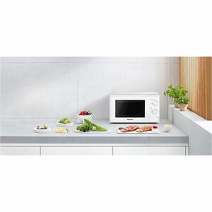 Panasonic NN-K10JWMEPG Single Microwave Oven - White - Grilling, Microwave, Toasting - 5 Power Levels - 800 W Microwave Po