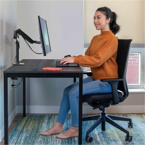 Ergotron Mounting Arm for Monitor, Display, TV, LCD Display - Matte Black - Height Adjustable - 86.4 cm (34") Screen Suppo