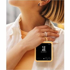 Samsung Carrying Case Samsung Galaxy Z Flip5 Smartphone - Cream - Shock Resistant, Bacterial Resistant - Silicone Body - T