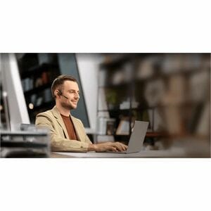 Shokz OpenComm2 UC Wireless Over-the-ear, Behind-the-neck Stereo Earset - Black - Binaural - Open - 2987 cm - Bluetooth - 