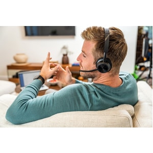 Poly Voyager 4300 UC 4310 Wired/Wireless On-ear, Over-the-head Mono Headset - Black - Microsoft Teams Certification - Siri