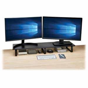 Eaton Tripp Lite Series Extra-Wide Dual-Monitor Riser for Desk, 39 x 10 in. - Wood, Black - Desk - Wood - Black - For Moni