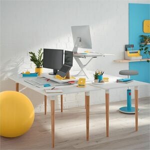 Leitz Ergo Cosy Standing Desk - Height Adjustable - 420 mm Table Top Width x 800 mm Table Top Depth - 72 mm Height - Grey