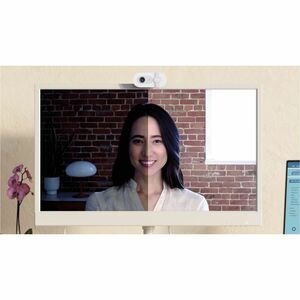 Logitech BRIO 100 Webcam - 2 Megapíxel - 30 fps - Branco - USB tipo A - Full HD - 1920 x 1080 Vídeo - Foco Fixo - 58° Angl