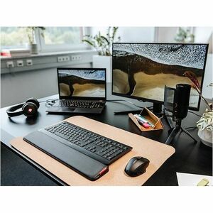 CHERRY KW 3000 Tastatur - Kabellos Konnektivität - USB 2.0 Typ A Schnittstelle - Deutsch - Schwarz - Gummikuppel Keyswitch