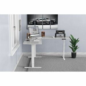 Digitus Tabelle Base - Weiß Basis - 3 Beine - Höhenverstellbar - 2080 mm Höhe - Workstation