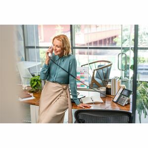 Poly Edge E500 IP Phone - Corded - Corded - 3 Multiple Conferencing - Desktop, Wall Mountable - White - TAA Compliant - Vo