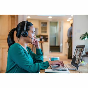 Poly Voyager Focus 2 Wired/Wireless On-ear, Over-the-head Stereo Headset - Black - Siri, Google Assistant - Binaural - Sup