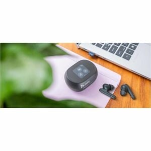Poly Voyager Free 60 UC True Wireless Earbud Stereo Earset - Carbon Black - Google Assistant, Siri - Binaural - In-ear - 3