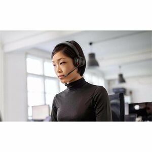 Poly Savi 7300 Office 7320 Wireless Over-the-head, On-ear Stereo Headset - Black - Microsoft Teams Certification - Binaura