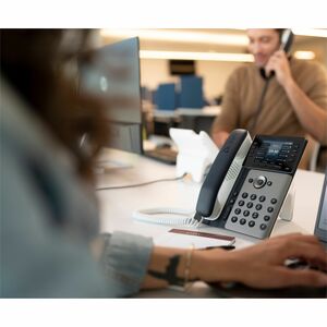 Poly Edge E320 IP Phone - Corded - Corded/Cordless - Bluetooth, NFC - 3 Multiple Conferencing - Desktop, Wall Mountable - 