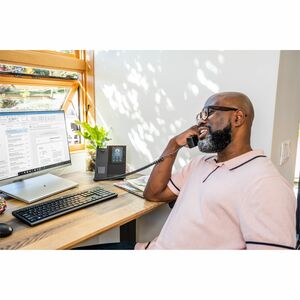 Poly CCX 505 IP Phone - Corded - Corded/Cordless - Wi-Fi, Bluetooth - Desktop, Wall Mountable - Black - 24 x Total Line - 