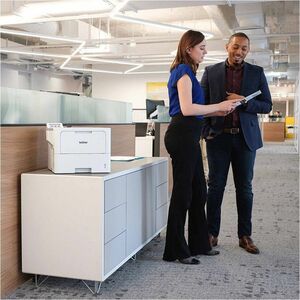 Brother HLEX415DW Desktop Wireless Laser Printer - Monochrome - 52 ppm Mono - 1200 x 1200 dpi Print - Automatic Duplex Pri