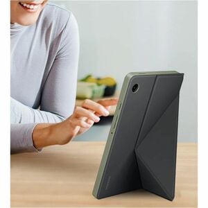 Samsung Book Cover Carrying Case (Book Fold) Samsung Galaxy Tab A9 Tablet - Black - Bump Resistant, Scratch Resistant, Dam