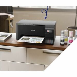 Epson ET-2860 Wired & Wireless EcoTank Inkjet Multifunction Printer - Colour - Black - Copier/Printer/Scanner - 33 ppm Mon
