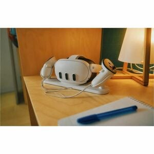 Meta Meta Quest 3 Charging Dock - Docking/Wireless - Virtual Reality Headset, Controller - Charging Capability - White