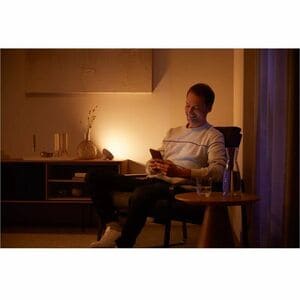 Philips Hue Bloom table lamp - 3.9" Height x 5.1" Width - 1 x 6 W LED Bulb - White - Dimmable, Diffused Light Effect, Blue