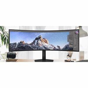 Samsung ViewFinity S9 S49C954UAN 49" Class Dual Quad HD (DQHD) Curved Screen Gaming LED Monitor - 32:9 - Black - 49" Viewa