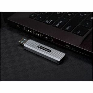 Transcend Tragbar Solid State-Laufwerk - Extern - 512 GB - Mattes Grau - Desktop-PC, Notebook, Smart TV, Mac mini, Spielko