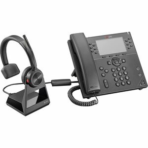 Poly Savi 7210 Office DECT 1920-1930 MHz Single Ear Headset - Mono - RJ-11 - Wired/Wireless - DECT - 393.7 ft - 100 Hz to 