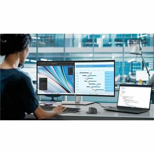 Dell UltraSharp U3425WE 34" Class UW-QHD Curved Screen LED Monitor - 21:9 - Black, Silver - 86.6 cm (34.1") Viewable - In-