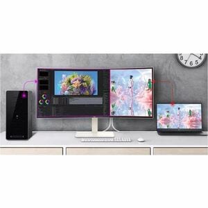 LG Ultrawide 38WR85QC-W 38" (96.5 cm) Class WQHD Curved Screen LCD Monitor - 21:9 - White - 37.5" (95.3 cm) Viewable - Nan