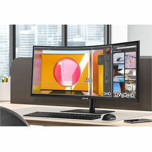 Samsung S34C652UAU 34" Class UW-QHD Curved Screen LED Monitor - 21:9 - Vertical Alignment (VA) - LED Backlight - 3440 x 14