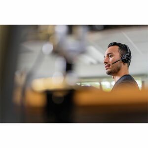 Poly Voyager 4300 UC 4310 Kabel/Kabellos Kopfbügel, Auf den Ohren Mono Headset - Schwarz - Siri, Google Assistant - Monaur