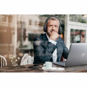 Dell Premier WL7024 Wired/Wireless Over-the-ear, Over-the-head Stereo Headset - Black - Microsoft Teams Certification - Si