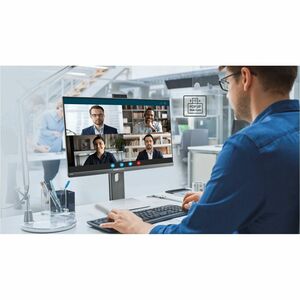 Hannspree HP240WJB 24" Class Webcam Full HD LED Monitor - 16:9 - Black - 60.5 cm (23.8") Viewable - Vertical Alignment (VA