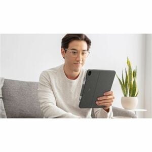 Logitech Combo Touch Keyboard/Cover Case for 33 cm (13") Apple iPad Air 13 (2024) Tablet - Oxford Gray - Scuff Resistant, 