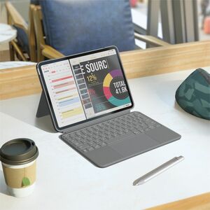 Logitech Combo Touch Tastatur/Cover für 27,9 cm (11 Zoll) Apple iPad Air 11 (2024), iPad Air (5. Generation), iPad Air 11 