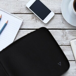 V7 CSE5H-BLK-9E Estojo de transporte (Manga) para 29.5 cm (11.6") Notebook - Preto - Neoprene Corpo - Lã Material interno 