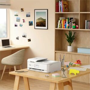 Canon PIXMA TS9551Ca Wired & Wireless Inkjet Multifunction Printer - Colour - White - Cloud/Copier/Printer/Scanner - 4800 