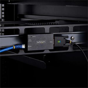 StarTech.com 1-Port Serial to Ethernet Adapter, 802.3af PoE Powered Serial Device Server, Wall/DIN Rail Mount, LAN To DB9 