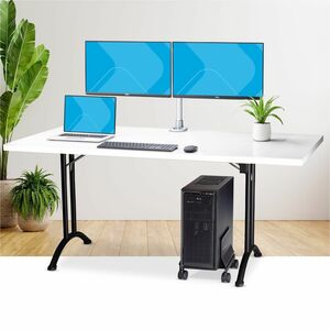 StarTech.com Computer Tower Cart, Rolling CPU Caddy on Wheels, Max 46.3lb/21kg, Adjustable PC Case Mount, Floor Stand Doll