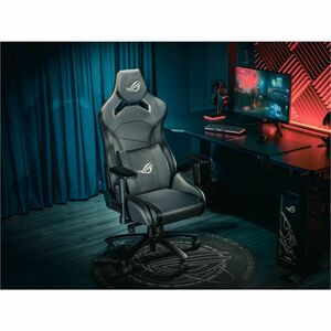 ROG Chariot X Core gaming chair in racing-car style featuring an adjustable high-density foam headrest memory-foam lumbar 