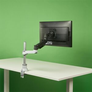 Braccio per monitor R-Go Caparo, braccio per monitor singolo regolabile con molla a gas, portata 3-9 kg, nero