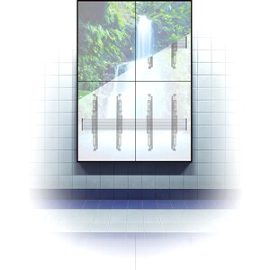 B-Tech System X Mounting Rail for Mounting Collar, Mounting Bracket, Mounting Column, Video Wall, Menu Board - Silver - Al