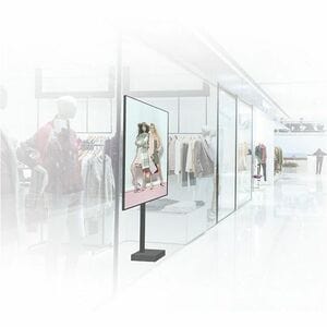 RETRACTABLE BOLT-DOWN IN-WINDOW DIGITAL SIGNAGE FLOOR STAND (VES