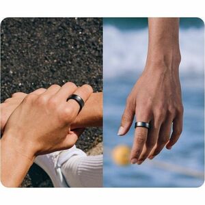 Samsung Galaxy Ring, Size 8, Titanium Black - Android - Accelerometer, PPG Sensor, Temperature Sensor - Sleep Quality, Hea