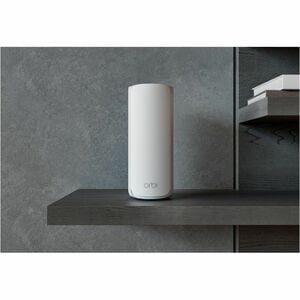 Netgear Orbi RBE770 Triband IEEE 802.11be 11 Gbit/s Drahtloser Range-Extender - 2,40 GHz, 5 GHz, 6 GHz - 4 x Interne Anten