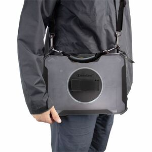 InfoCase Rugoso Estojo de transporte Tablet - Claro - Policarbonato, Poliuretano termoplástico (TPU) Corpo - Alça de mão