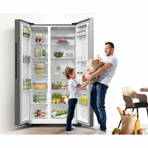 Congelatore/Freezer Hisense RS711N4ACE 550 L Combinato - Acciaio inox, Metallo - Metallo - Digital Inverter Compressor - A