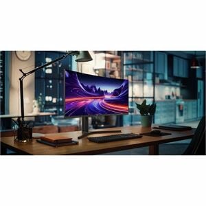 V7 L340WQ-HAS-E 34" Class UW-QHD Curved Screen LCD Monitor - 21:9 - Black - 86.4 cm (34") Viewable - Vertical Alignment (V
