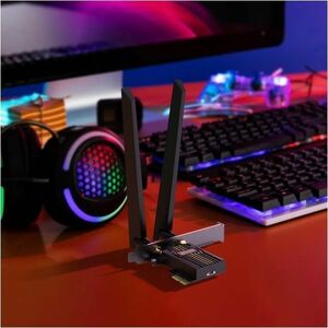 Adaptateur Combo Wifi/Bluetooth TP-Link Archer TBE400E - Bluetooth 5.4 - Triples Bandes pour Ordinateur - PCI Express - 6,