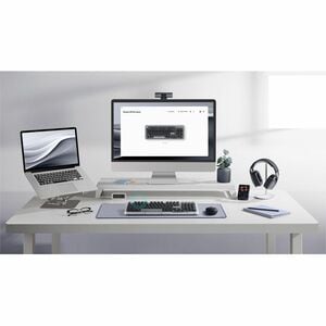 Logitech Amber K98M 键盘 - 无线 连接 - A 型 USB 接口 - 英文 - 灰 - 机械 按键开关 - Bluetooth/RF - 2.40 GHz - 98 Key(s) - Windows 10, Windows