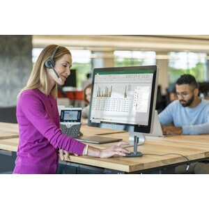 Cisco 561 Headset - Wireless - DECT 6.0 - 333 ft - 90 Ohm - Over-the-head - Ear-cup - Electret, Uni-directional Microphone