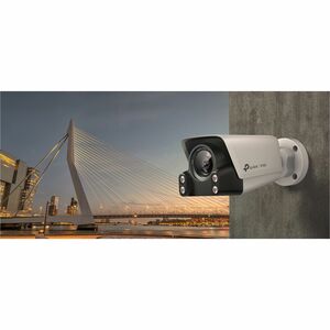 TP-Link VIGI C340S 4 Megapixel Outdoor Network Camera - Colour - Bullet - White - 30 m Infrared/Color Night Vision - H.264